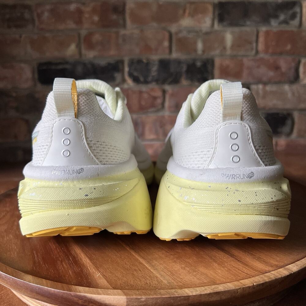 Saucony Hurricane 25 Max Cushion Womens 10 White Yellow Running Sneakers Shoes - Picture 11 of 16
